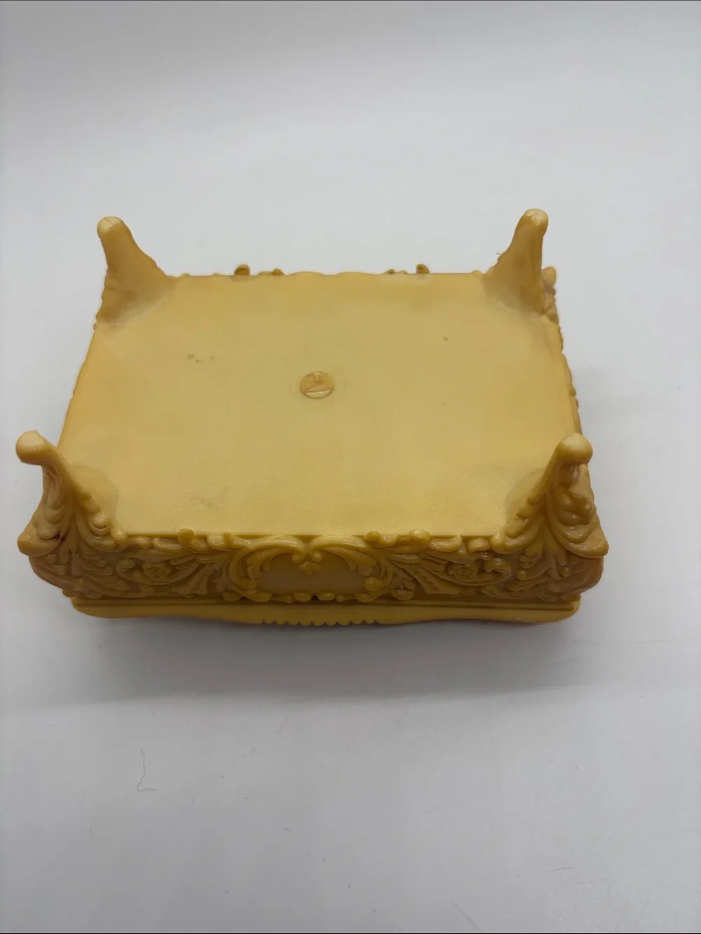 Celluloid Vintage Trinket Jewelry Footed Box